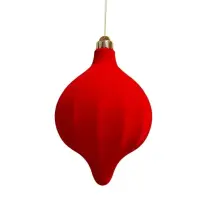 Pendente grande Velluto Rosso 12X20Cm Plastica MERCURY