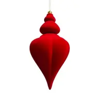 Pendente grande Velluto Rosso 12X25Cm Plastica MERCURY