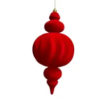 Pendente grande Velluto Rosso 12X27Cm Plastica MERCURY