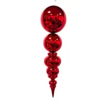 Pendente Magnum 4 Sfere Laminato Rosso 20X75Cm Plastica MERCURY