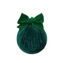 Sfera Velluto Verde con Fiocco Diam.15Cm Polistirolo MERCURY