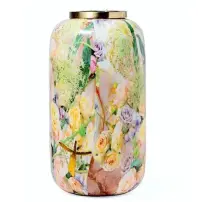 Vaso 35724 Enamel Metallo 17X32Cm Decorato MERCURY
