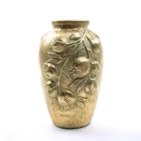 Vaso Di Natale Melograni Oro, Ceramica Elegante, 20,5X31,5 cm, La Magi