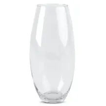 Vaso In Vetro Trasparente, Decorativo 11,5X37 cm, Moderno, Per Fiori, 