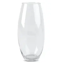 Vaso In Vetro Trasparente, Decorativo 11,5X37 cm, Moderno, Per Fiori, 