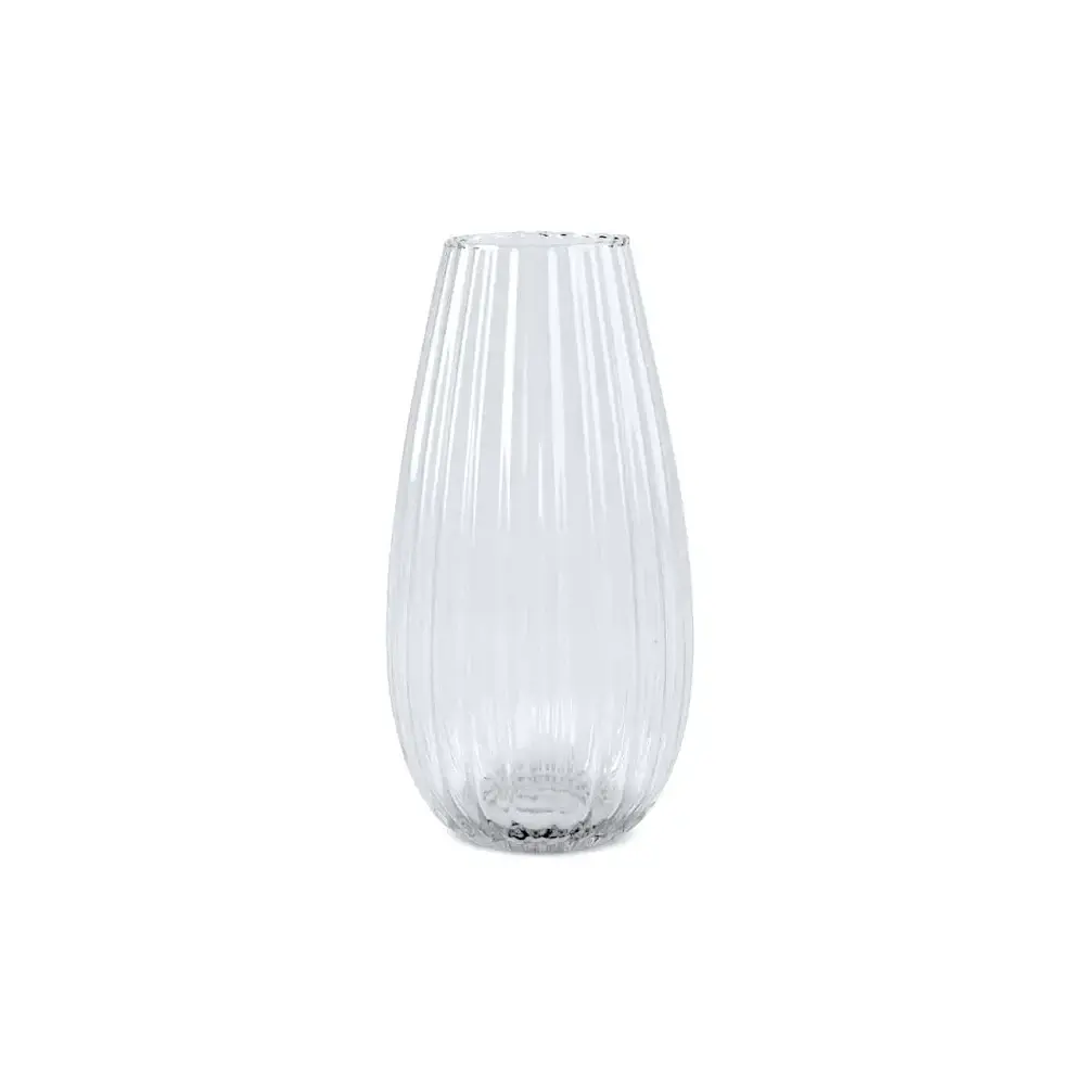 Vaso In Vetro Trasparente, Decorativo 15X30 cm, Moderno, Per Fiori, Ar