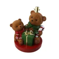 Base Per Albero Di Natale con Orsi E Pacco Regalo, Copribase Natalizio