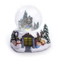 Carillon Palla Di Neve In Poliresina 26X21X23 cm, con Movimento, Music