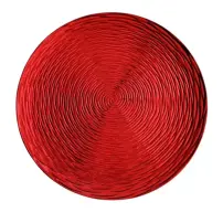 Centrotavola Natalizio Rosso Ø 40 cm In Plastica, Decorazione Elegante