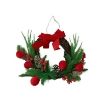 Corona Dietroporta Natalizia In Plastica 43X13X30 cm, Decorazione Per 