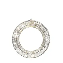 Corona Natalizia Diamond In Metallo con 300 Luci, Decorazione Luminosa