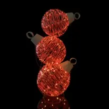 Decorazione Natalizia con Sfere Rosse E 600 Luci 32X78 cm In Metallo P