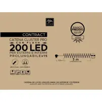Filo Cluster Contract 200 Led Bianco con Flash, Luci Di Natale Da Este
