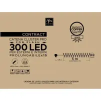 Filo Cluster Contract 300 Led Rame con Flash, Luci Di Natale Da Estern