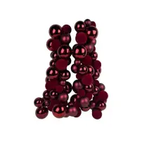 Ghirlanda 130 Sfere Velluto Bordeaux 180Cm MERCURY