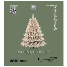 Serie Luminosa Di Natale, 2000 Led Bianco Caldo, 12 Giochi Luce, Luci 
