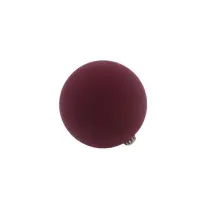 Sfera Natalizia Effetto Velluto Bordeaux Diam.15Cm Plastica MERCURY