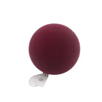 Sfera Natalizia Effetto Velluto Bordeaux Diam.20Cm Plastica MERCURY