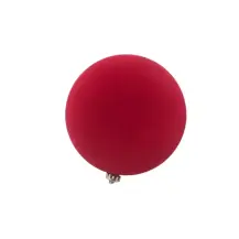 Sfera Natalizia Effetto Velluto Rosso Diam.20Cm Plastica MERCURY