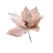 Stella Di Natale Oro 25X19Cm Poliestere con Pinza MERCURY