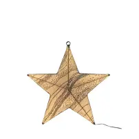 Stella Natalizia Seta Oro, 156 Luci Led, 38X5X36 cm, Decorazione Lumin