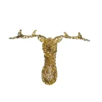 Testa Di Alce Luminosa, Decorazione Natalizia, 400 Luci Led, Filo Oro,