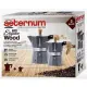 Set Bialetti Bis Elegance Wood: Moka 1 e 3 Tazze in Alluminio