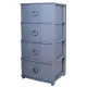 Cassettiera Pratika Kool Grigio 4 Cassetti Plastica - Belli e Forti