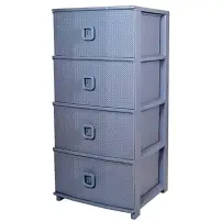 Cassettiera Pratika Kool Grigio 4 Cassetti Plastica - Belli e Forti