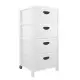 Belli e Forti Cassettiera alta in polipropilene bianca 38x39,5x82 cm