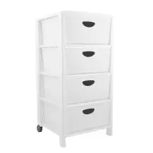 Belli e Forti Cassettiera alta in polipropilene bianca 38x39,5x82 cm