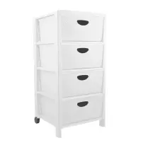 Belli e Forti Cassettiera alta in polipropilene bianca 38x39,5x82 cm