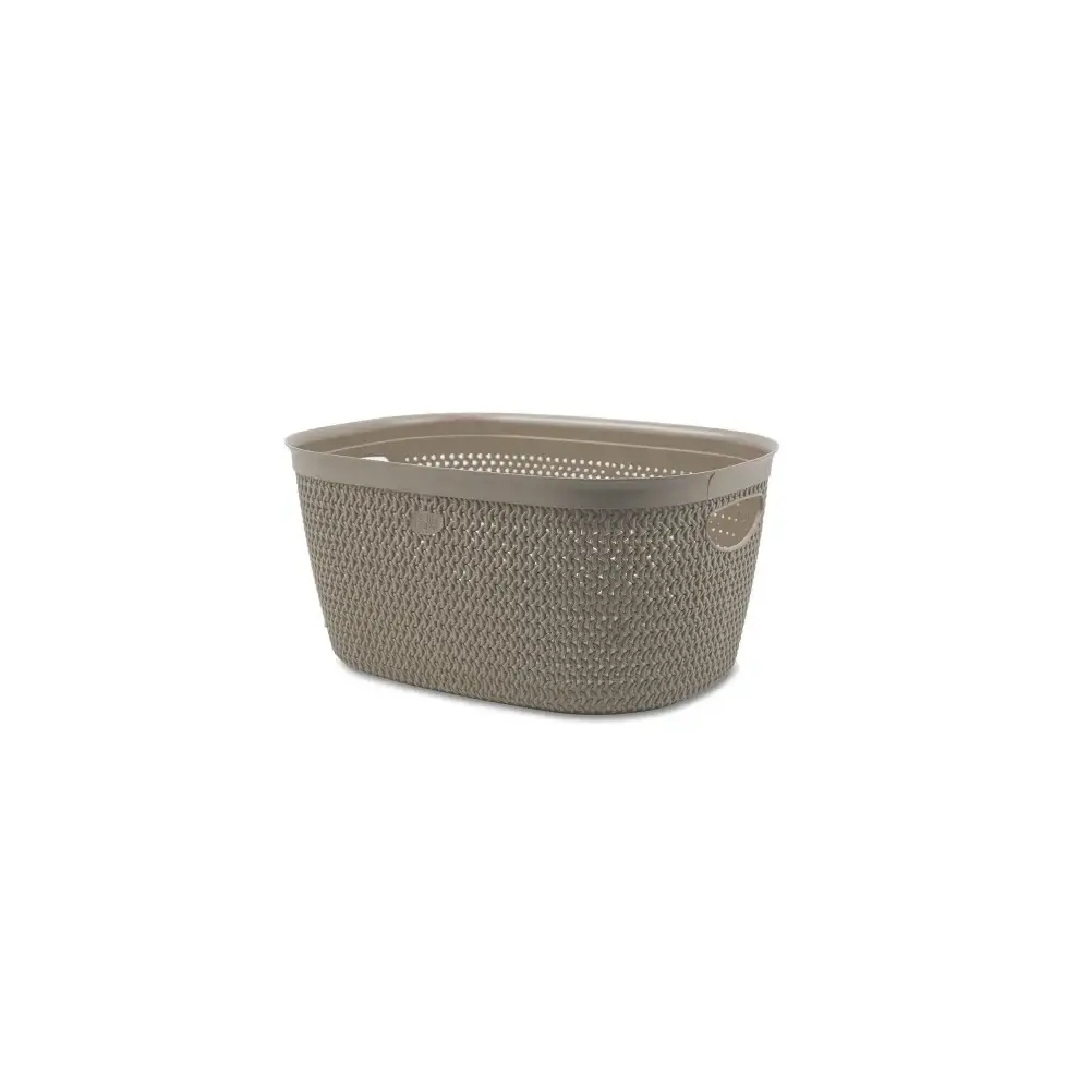 Cesto Portabiancheria Intrecciato M Tortora BELLI E FORTI – 28×38×18…