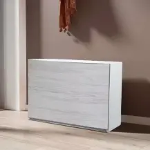 BELLI E FORTI Scarpiera a Parete Bianca in Resina effetto Legno…