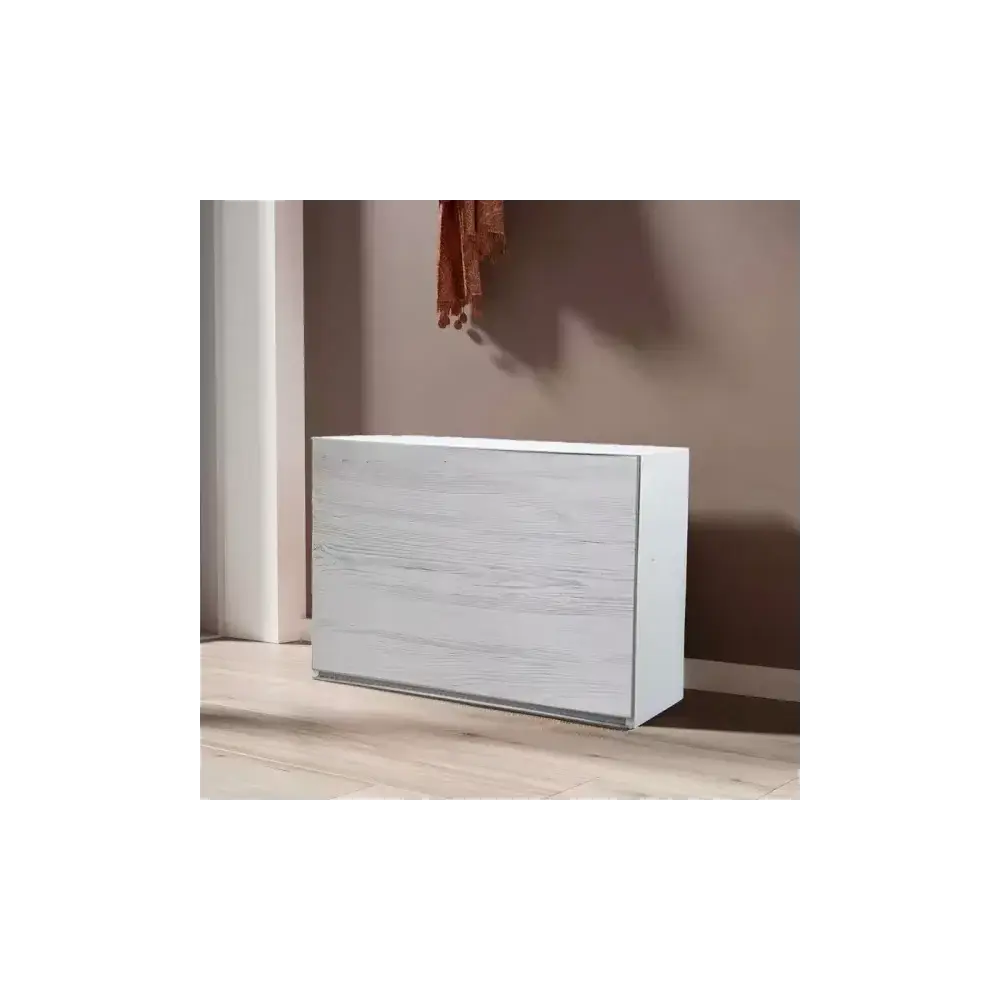 BELLI E FORTI Scarpiera a Parete Bianca in Resina effetto Legno…