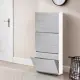BELLI E FORTI Scarpiera a Parete Bianca in Resina effetto Legno…