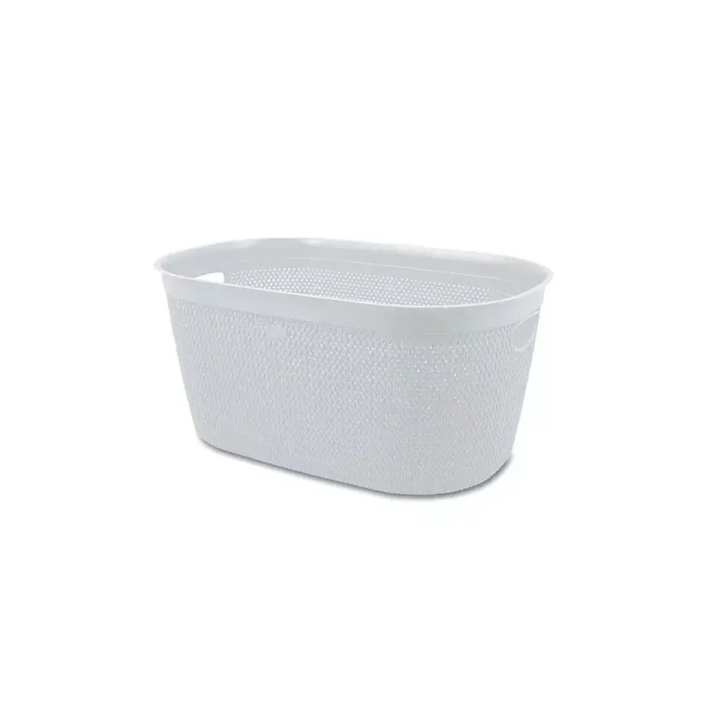 Cesta Intreccio L Bianco BELLI E FORTI 39x59x27h