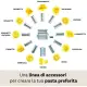 Accessorio Trenette Marcato AC-150-Tre Acciaio Cromato per Atlas 150