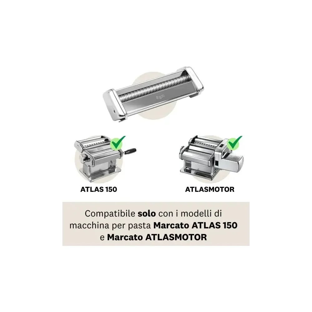 Accessorio Trenette Marcato AC-150-Tre Acciaio Cromato per Atlas 150