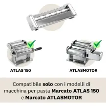 Marcato Accessorio Pappardelle 10 mm - Acciaio Cromato e Alluminio