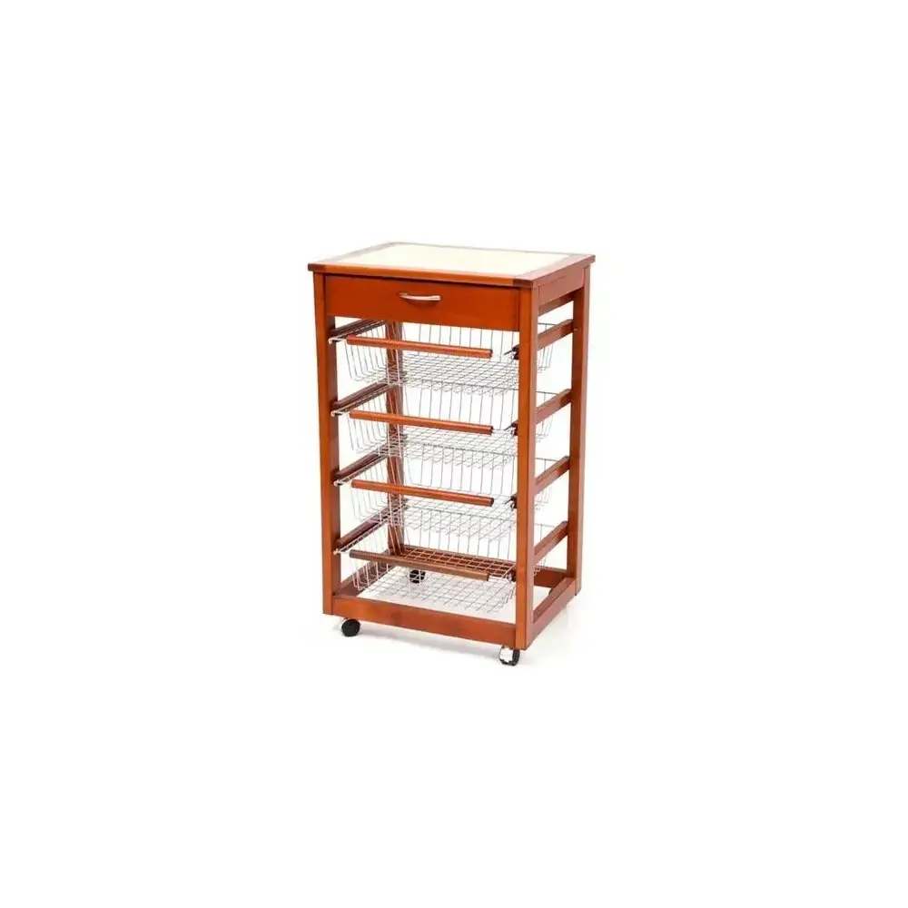 Carrello Vesuvio Portafrutta Naturale con Cassetto MASLEGNO