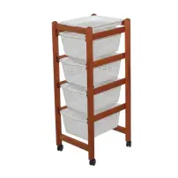 Carrello Portaverdure Jolly Eco in Legno Faggio 37x30x86 Maslegno