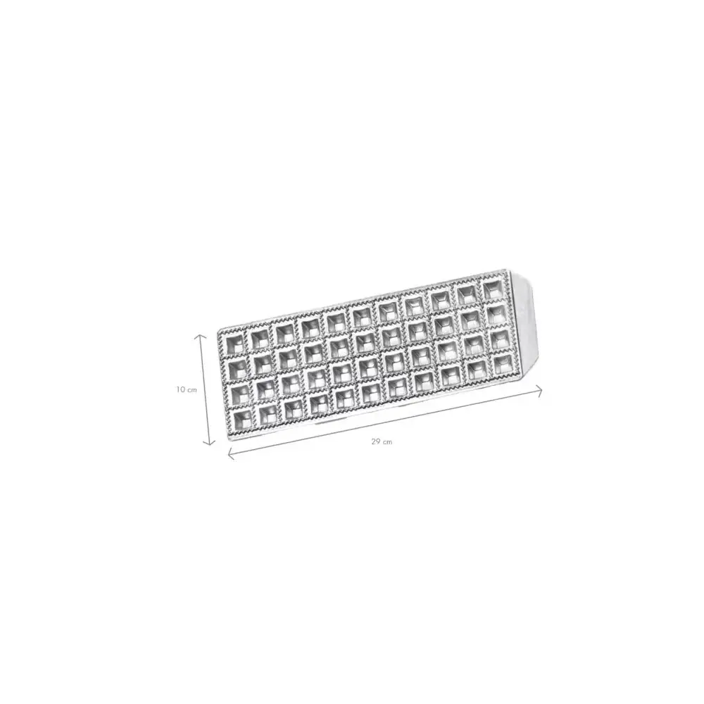 Imperia Raviolamp Stampo 44 Raviolini in Alluminio 30,5x12,7x2,5 cm