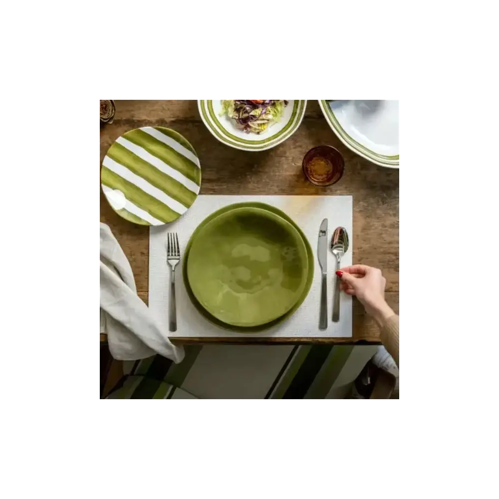 Guzzini Riviera Piatto Piano Verde Avocado - Resistente agli Urti