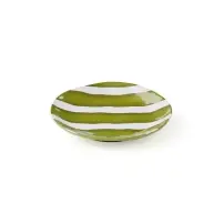 Guzzini Riviera Piatto Dessert Verde Avocado a Righe – Design a Righe