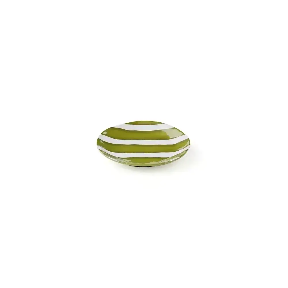 Guzzini Riviera Piatto Dessert Verde Avocado a Righe – Design a Righe