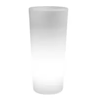 Clou VECA Cachepot rotondo in resina bianca 85 cm con luce integrata