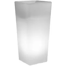 Clou Cachepot Quadrato 85 cm Bianco – Resina resistente con luce