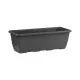 Fioriera Naxos Antracite 40x20 cm Vaso Rettangolare Plastica 8 Litri