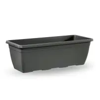 Fioriera Naxos Antracite 50x20 cm Vaso Rettangolare Plastica con…